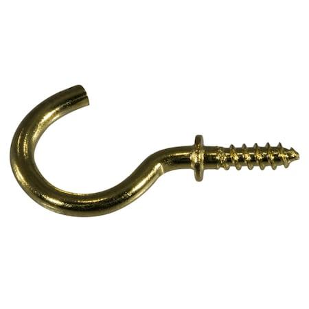 Midwest Fastener 7/16" x 3/4" Brass Cup Hooks 25PK 62663